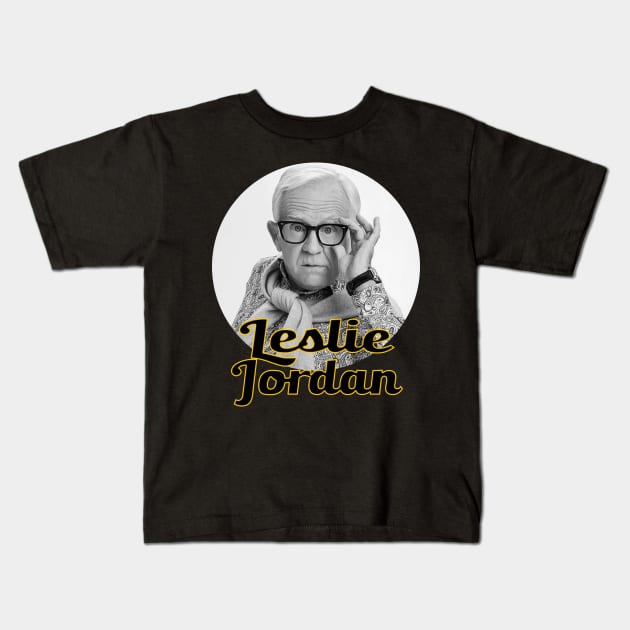 Leslie Jordan- Well sh*t Kids T-Shirt by lordwand